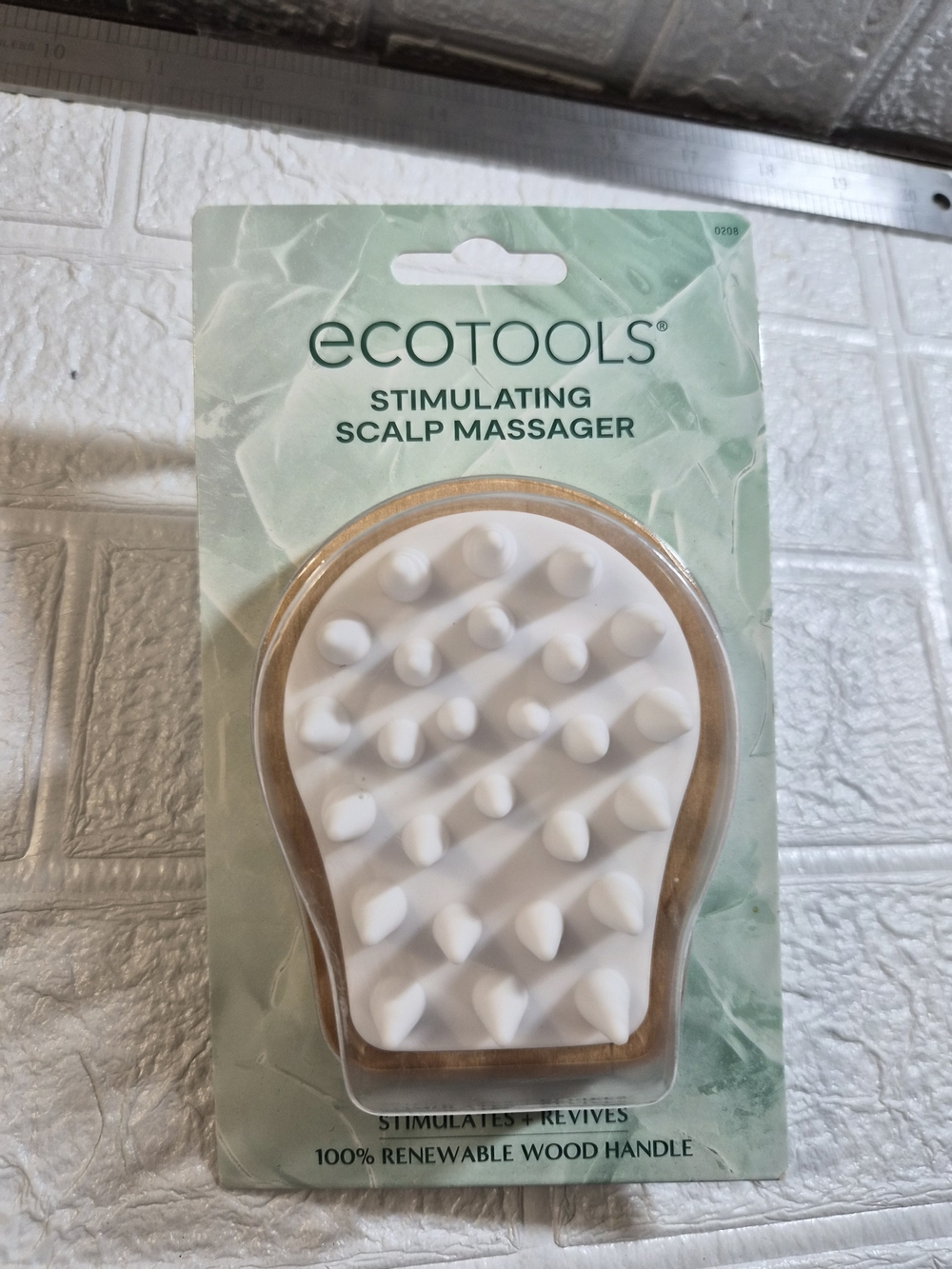 ecotools White and Wood Stimulating Scalp Massager